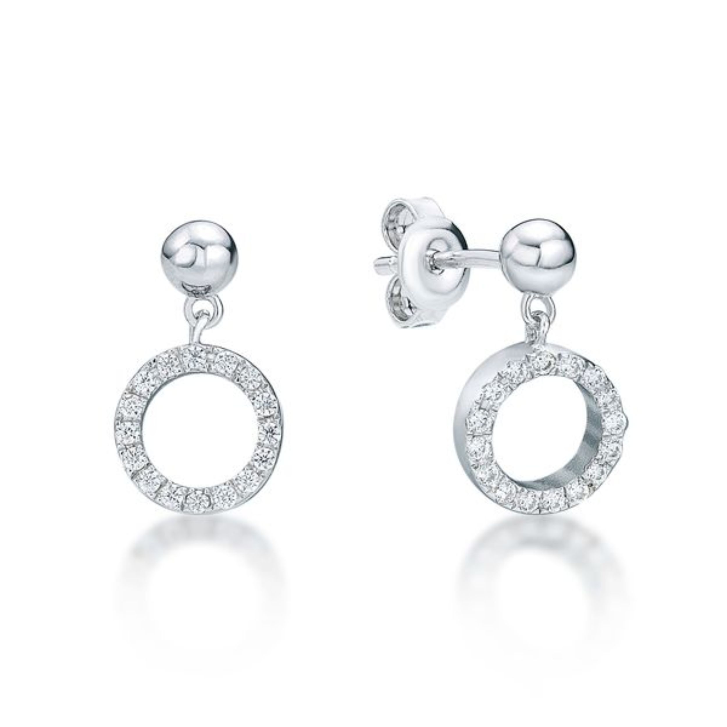 Picture of 4mm BALL STUD MIT CZ CIRCLE