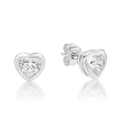Picture of STUD,HEART WHT 5mm