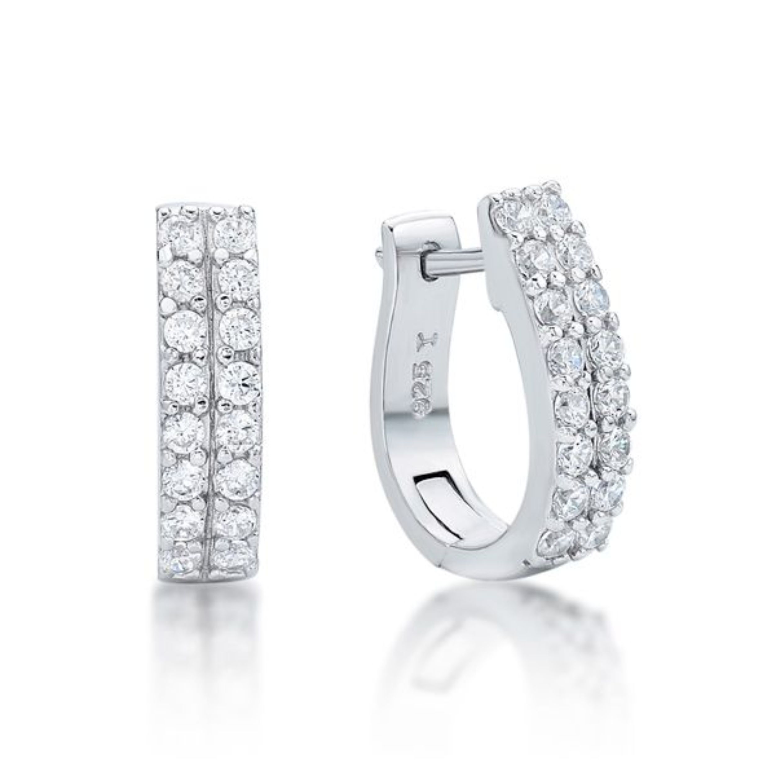 Picture of HUGGIE, 'U' SHAPE. x16 CZ/WHT, 4 x 14.2 mm