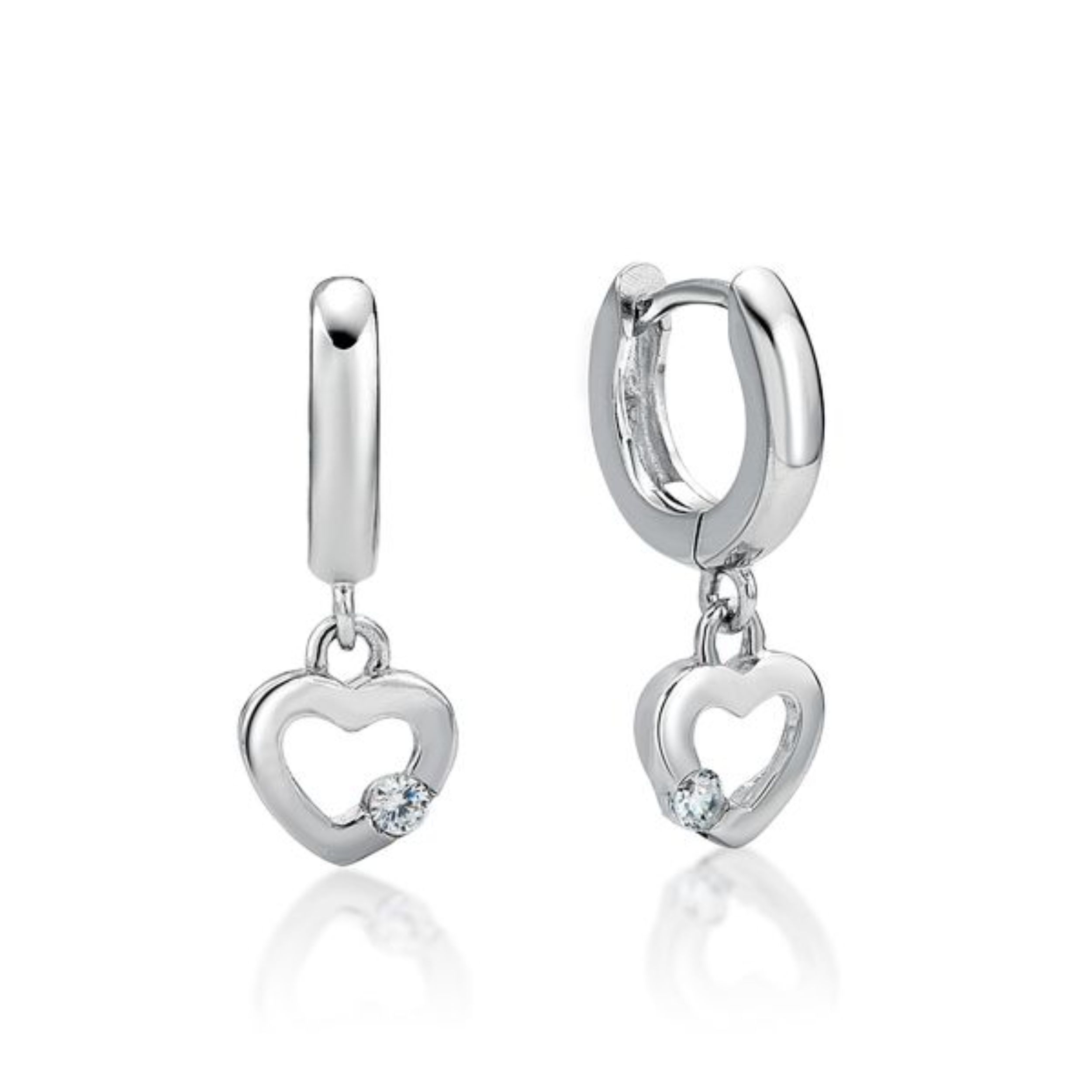 Picture of HEART HUGGIES CZ, 2.4 x 11 mm