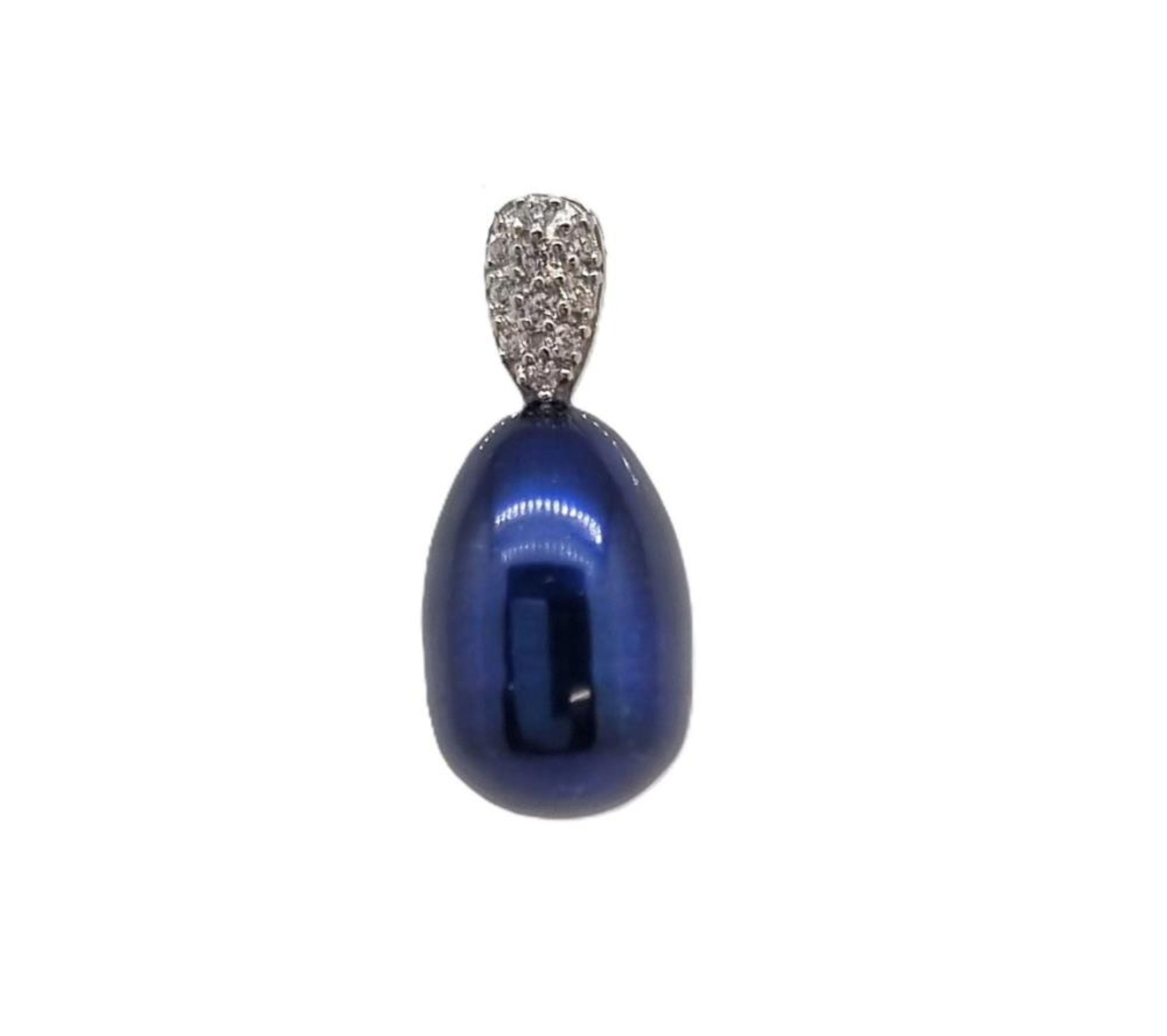 Picture of 8mm FW BLK, PAVE TEAR DROP