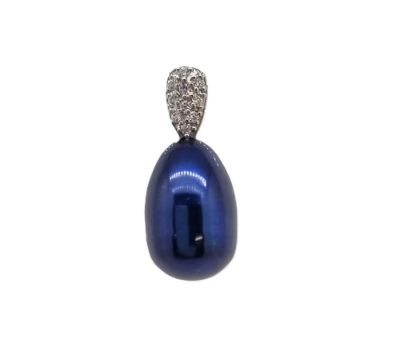 Picture of 8mm FW BLK, PAVE TEAR DROP