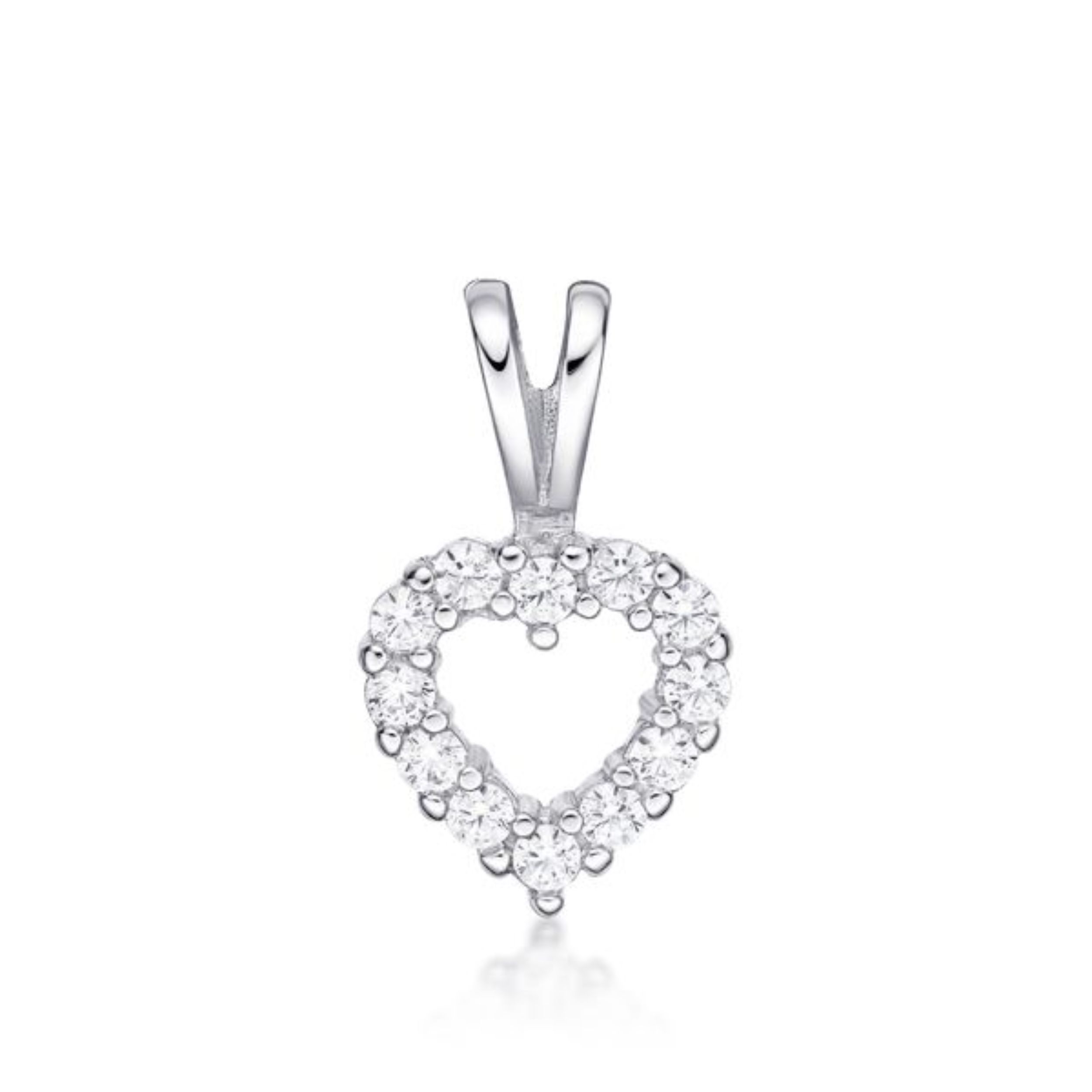 Picture of HEART, 12x CZ, SPLIT BAIL WH