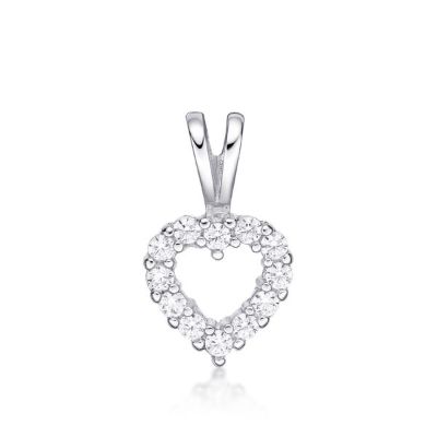 Picture of HEART, 12x CZ, SPLIT BAIL WH