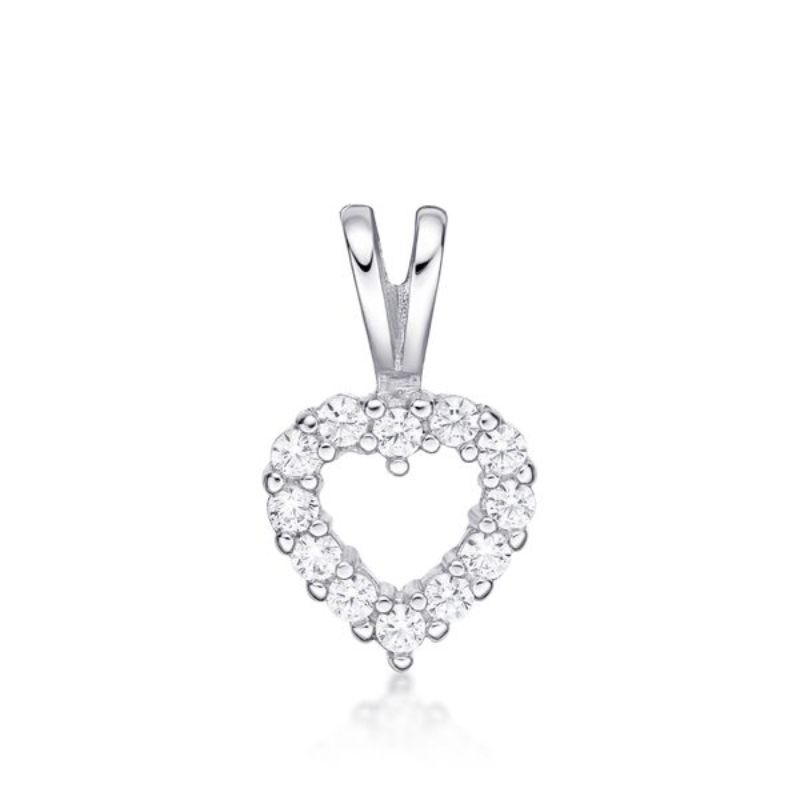 Picture of HEART, 12x CZ, SPLIT BAIL WH
