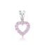 Picture of HEART, 12x CZ, SPLIT BAIL PINK