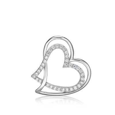 Picture of DOUBLE FINE HEARTS, 1 SET CZ'S