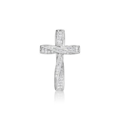 Picture of CZ PLAIT CROSS