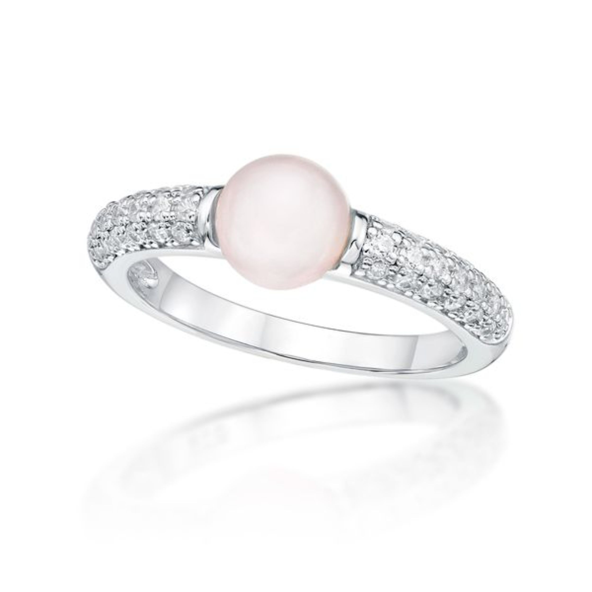 Picture of SYN ROSE QUARTZ & CZ