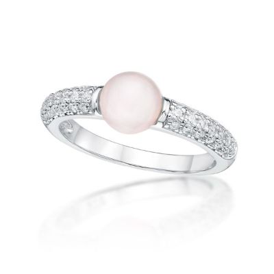 Picture of SYN ROSE QUARTZ & CZ