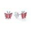 Picture of BUTTERFLY STUDS, PINK INLAY
