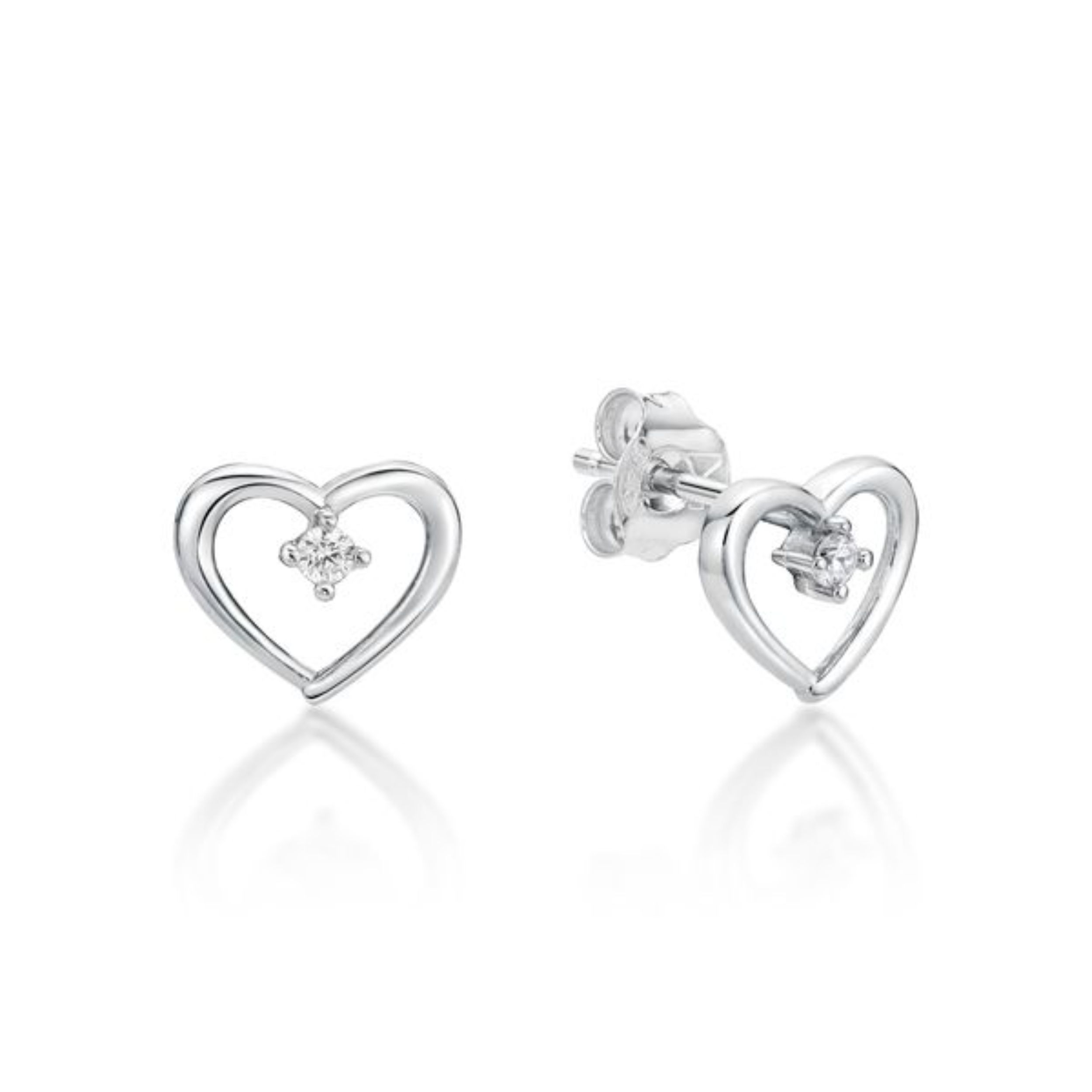 Picture of HEART EARRING, SMALL CZ