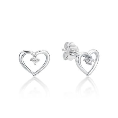 Picture of HEART EARRING, SMALL CZ