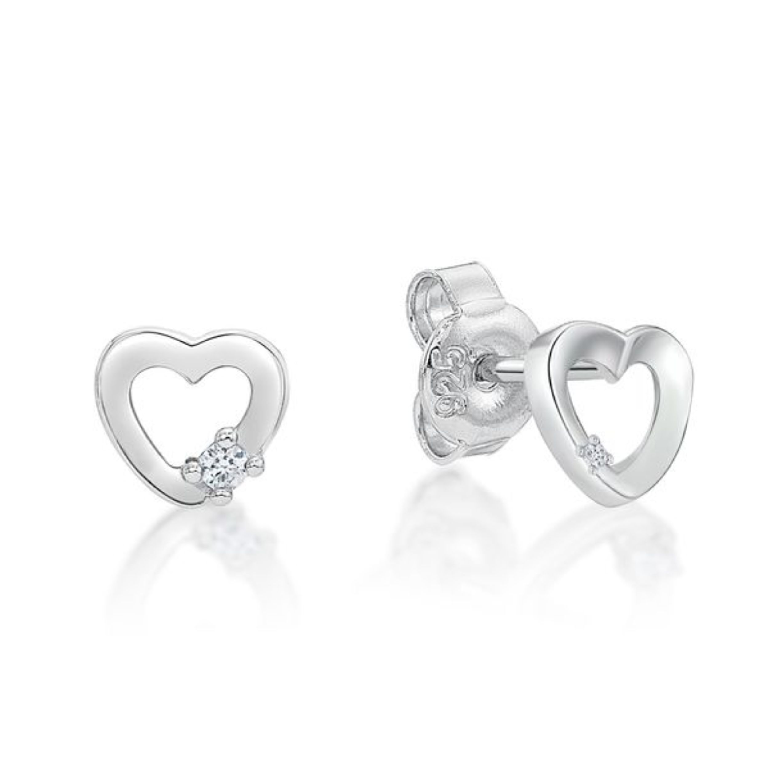 Picture of HEART OUTLINE 1CZ CLAW SET