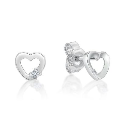 Picture of HEART OUTLINE 1CZ CLAW SET
