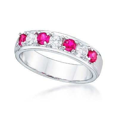 Picture of STEPPED BAND,ALTERNATEING RED& WHT, 4 CLAW