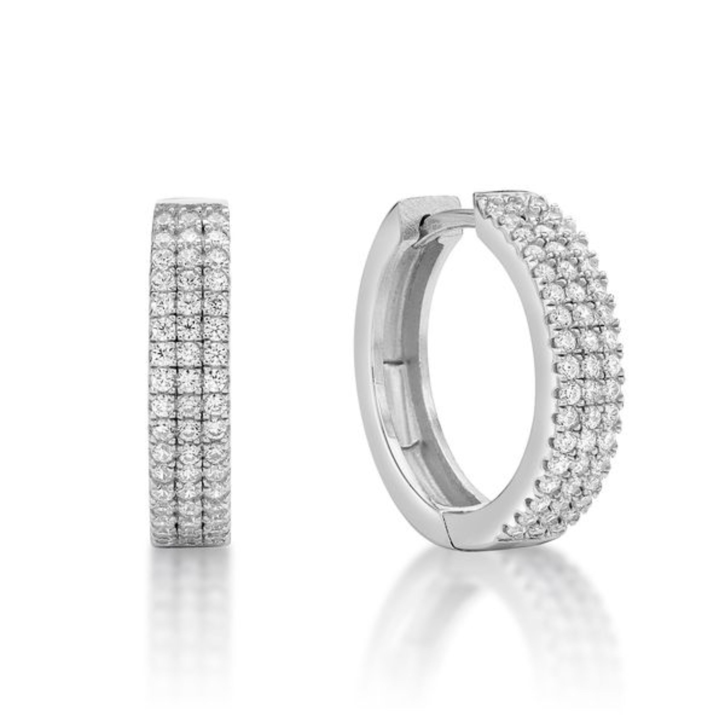 Picture of HUGGIE, 3LINE PAVE, 4.1 x 17.6 mm