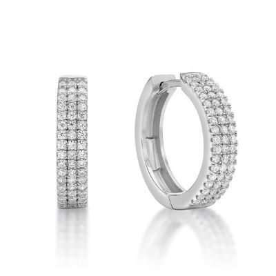 Picture of HUGGIE, 3LINE PAVE, 4.1 x 17.6 mm