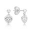 Picture of 5mm HEART R/O CZ, ON BALL STUDS WHITE