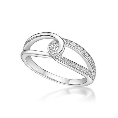 Picture of 2 LINKS 1/2 CZ RING
