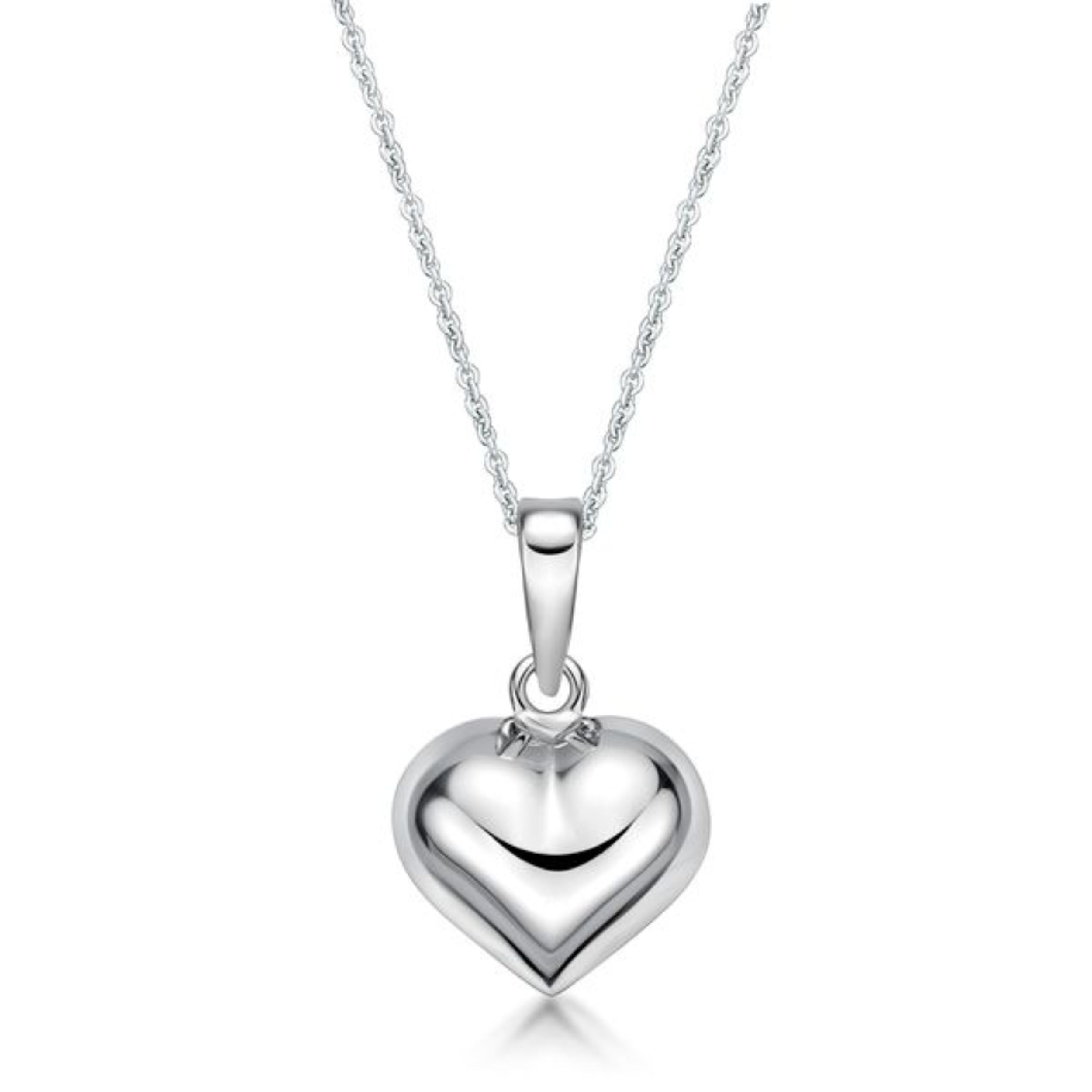 Picture of 10mm PUFFY HEART,BAIL WITH CHAIN