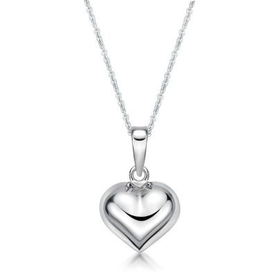 Picture of 10mm PUFFY HEART,BAIL WITH CHAIN