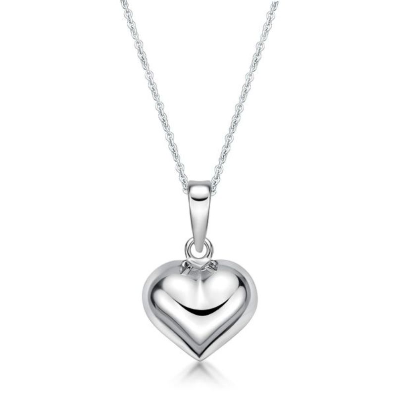 Picture of 10mm PUFFY HEART,BAIL WITH CHAIN