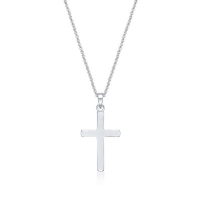 Picture of CROSS, PLAIN SILVER, PEND. with CHAIN