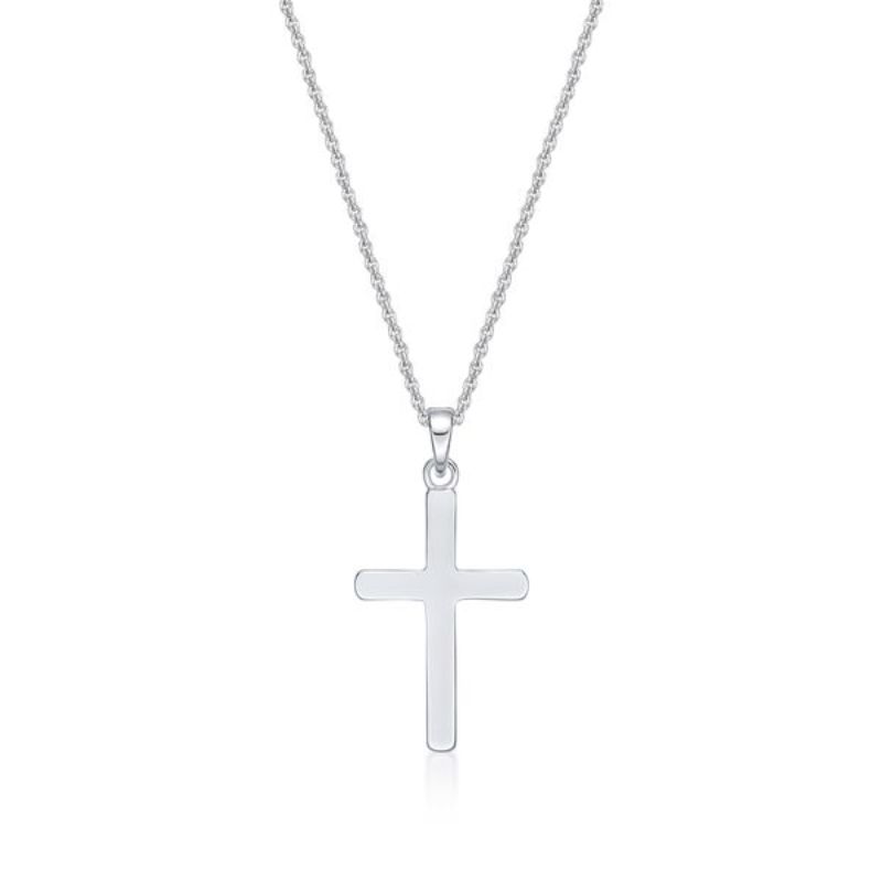 Picture of CROSS, PLAIN SILVER, PEND. with CHAIN