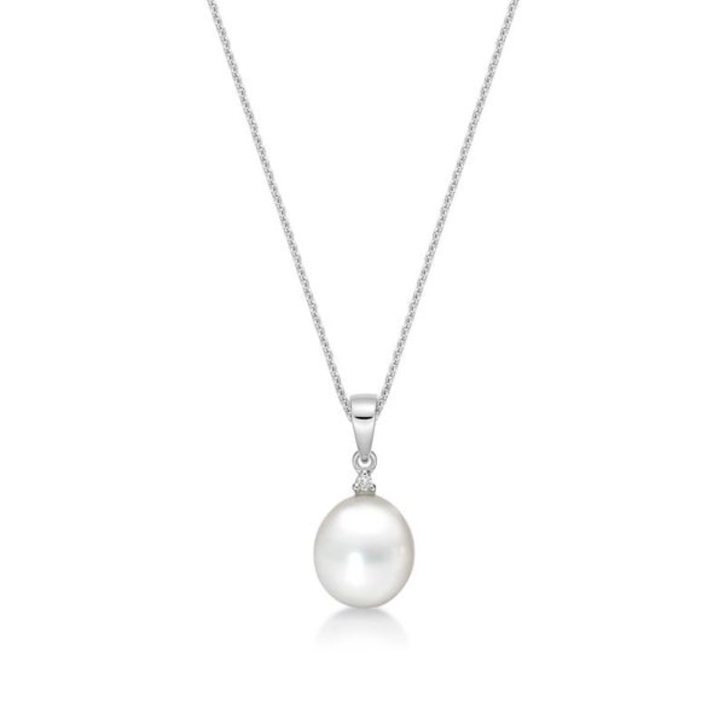 Picture of 8mm FW WHT, BAIL & CZ with CHAIN
