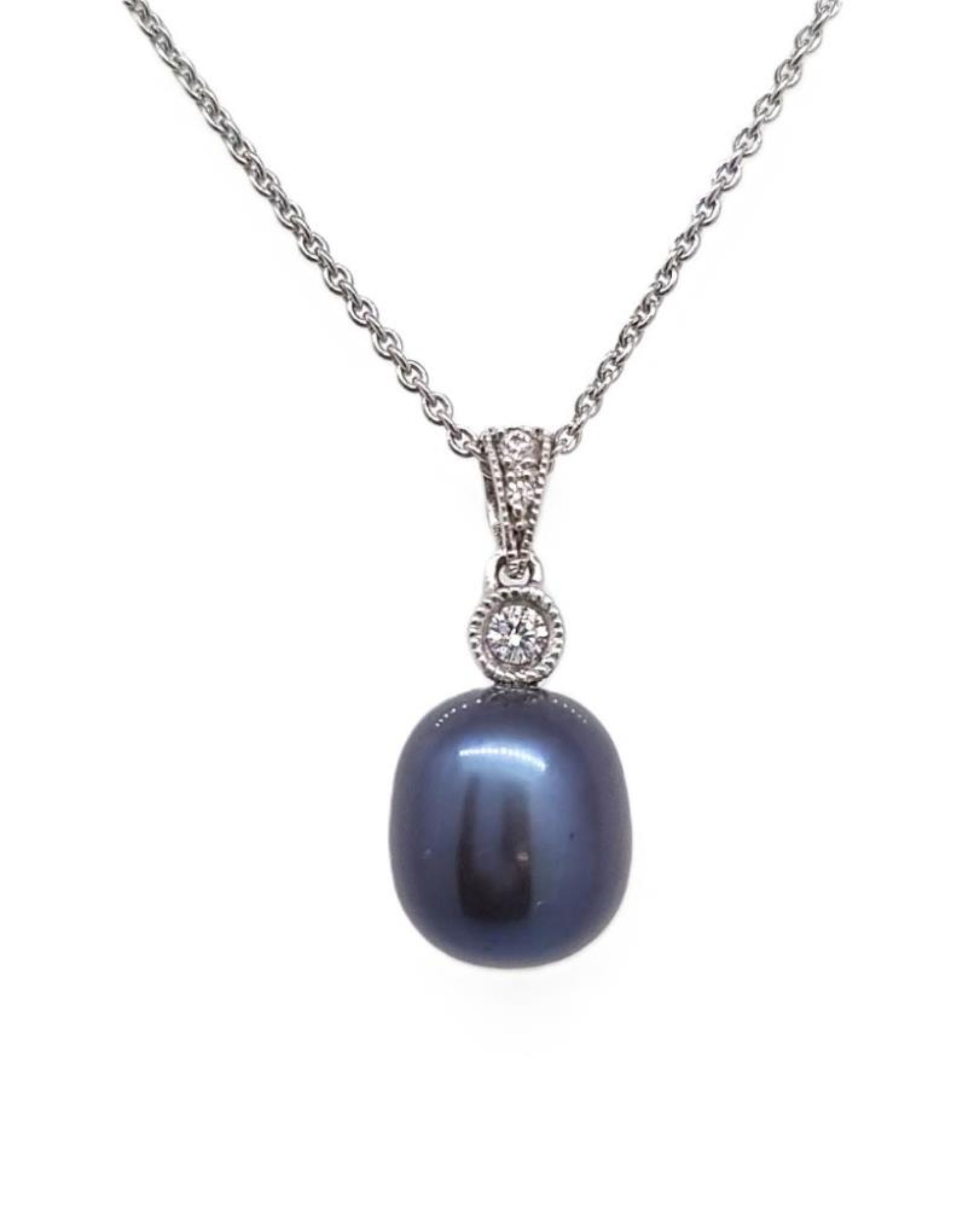 Picture of 8mm FW BLK, MILL GRAIN. PEND with CHAIN