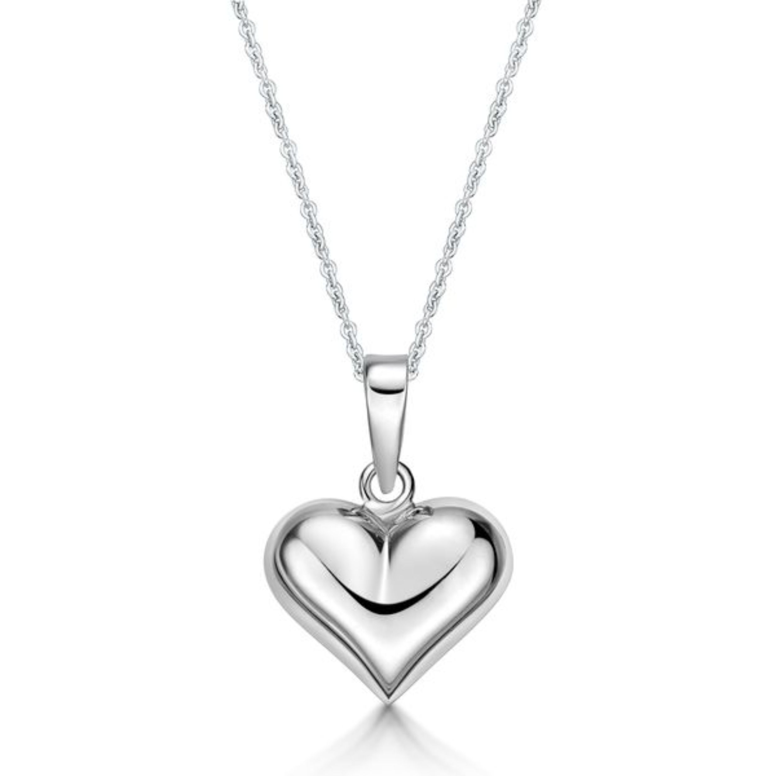 Picture of 15mm PUFFY HEART, BAIL WITH CHAIN