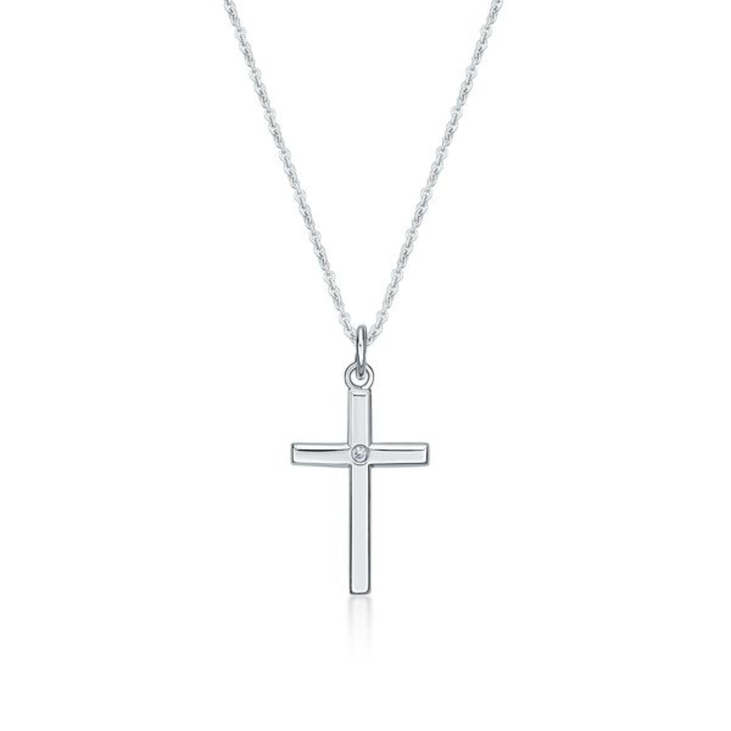 Picture of CROSS WITH CZ IN CTR with CHAIN