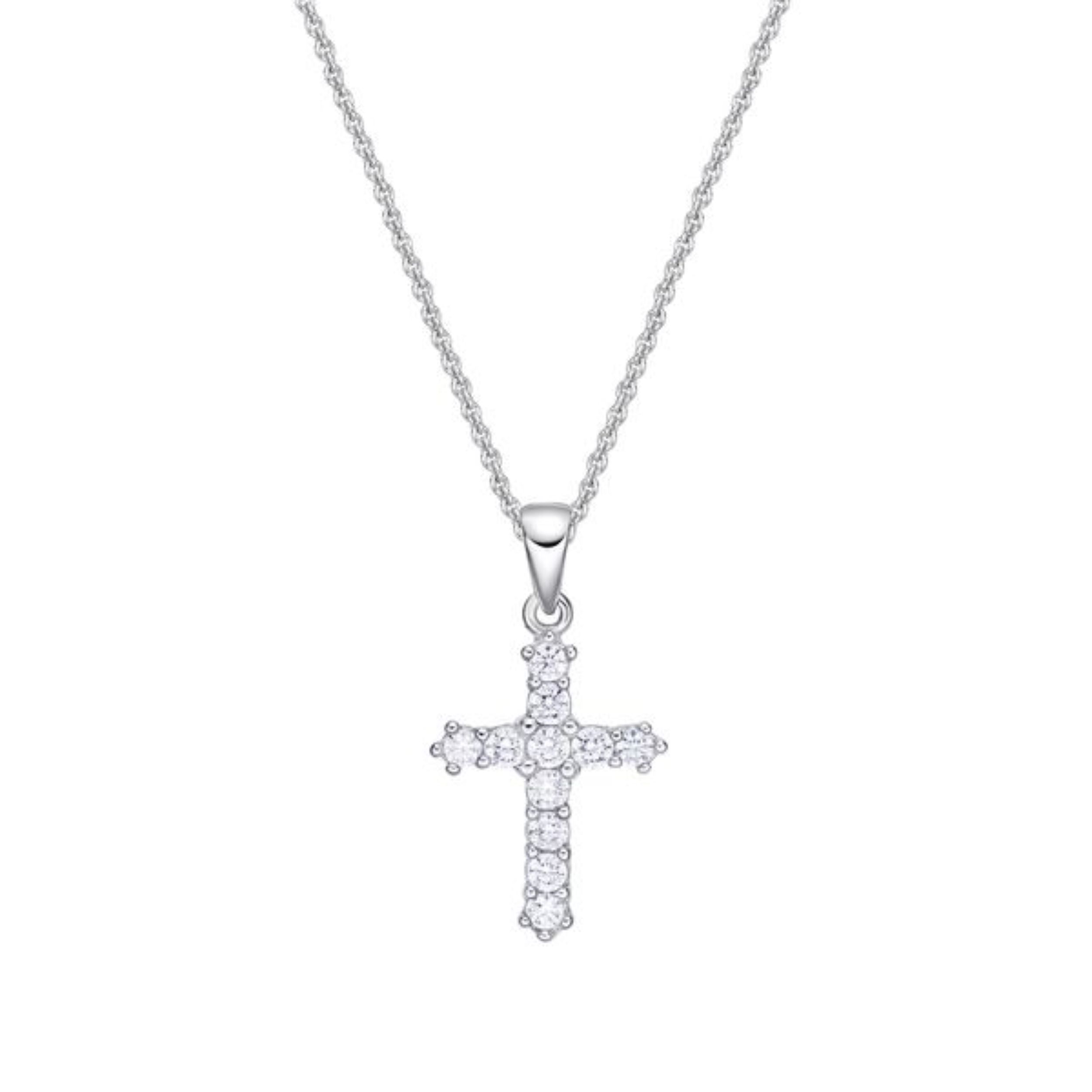 Picture of CROSS, A GOOD SIZE TOO! 11xCZ with CHAIN