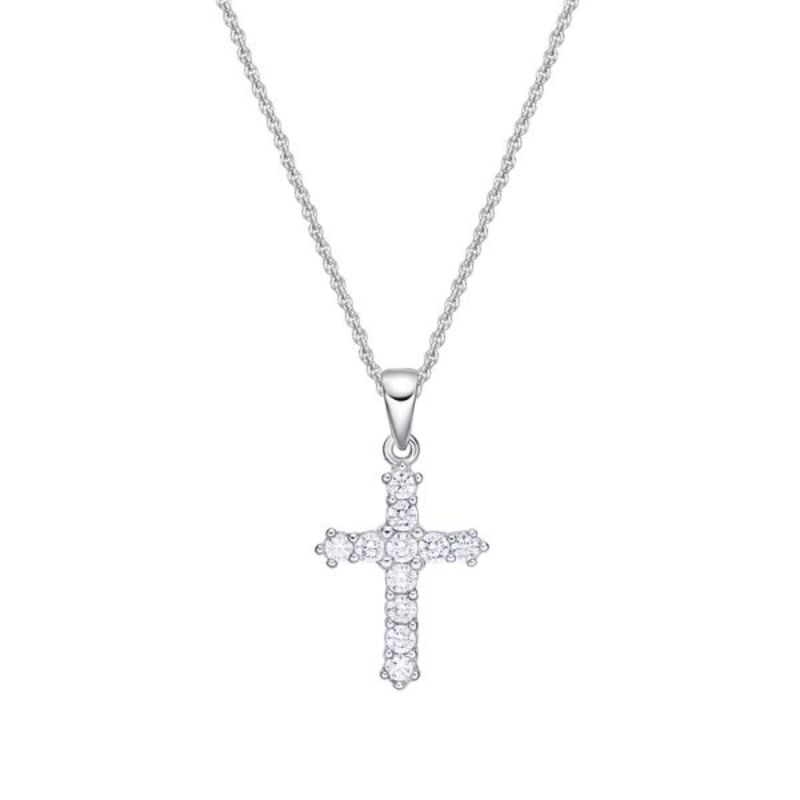 Picture of CROSS, A GOOD SIZE TOO! 11xCZ with CHAIN