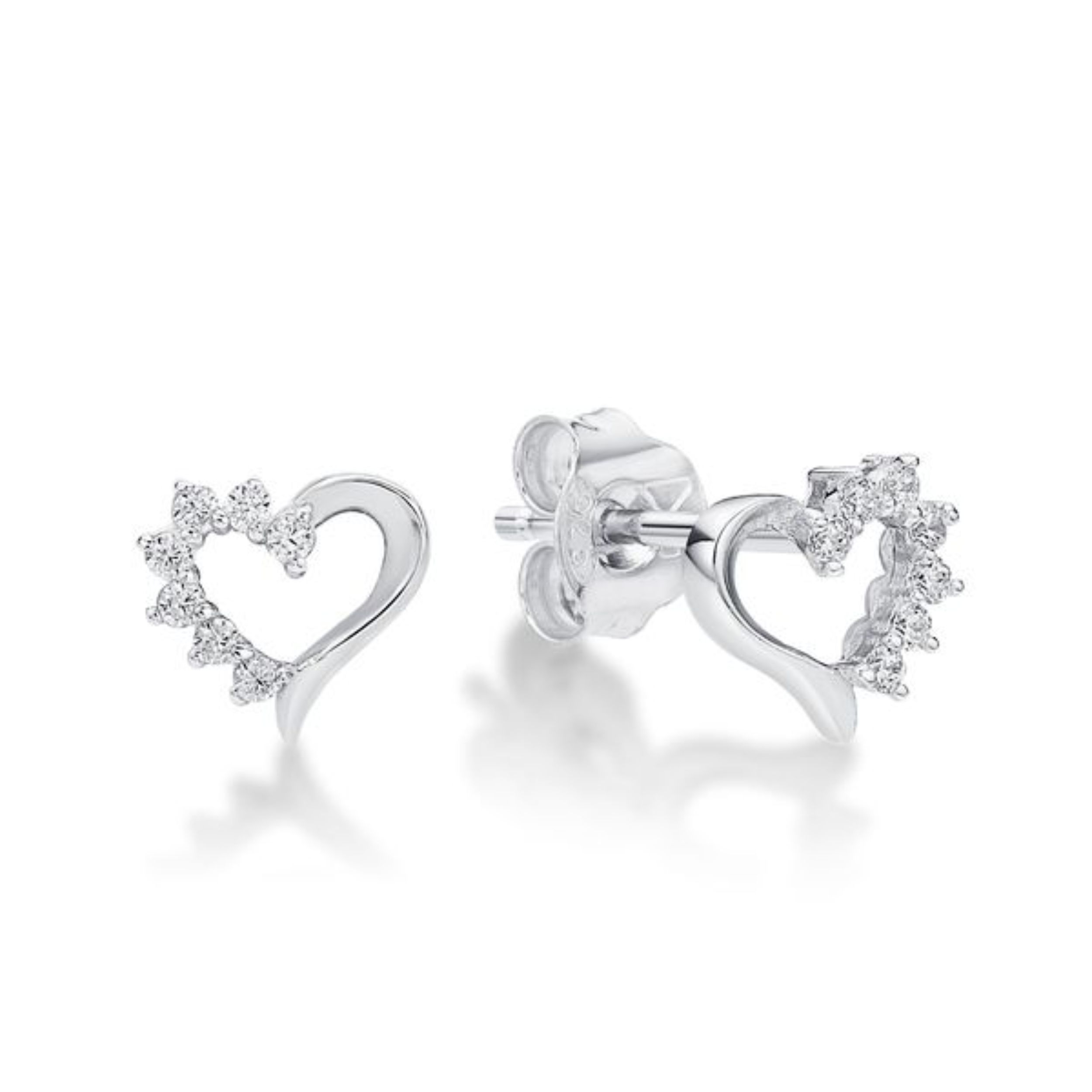 Picture of SML. HEART WITH CZ's & FLARE