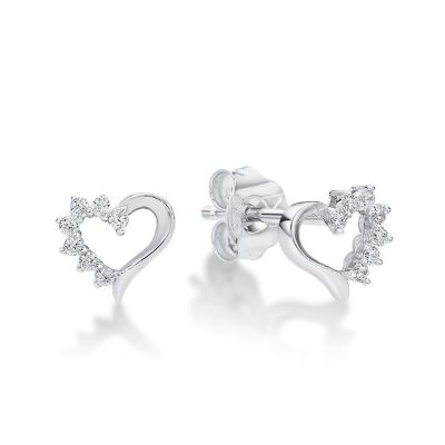 Picture of SML. HEART WITH CZ's & FLARE