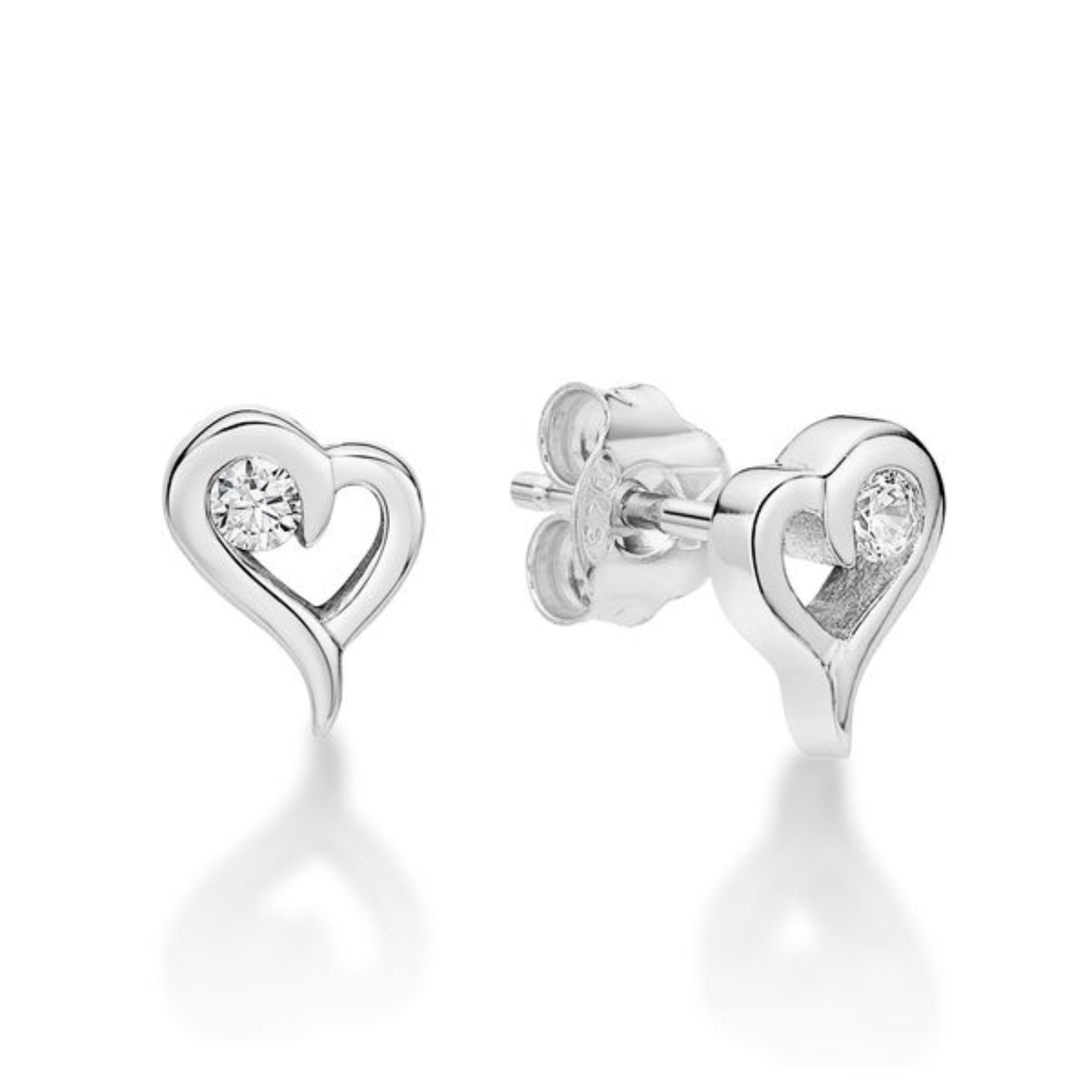 Picture of SM HEART E/R,CZ WITH FLARE