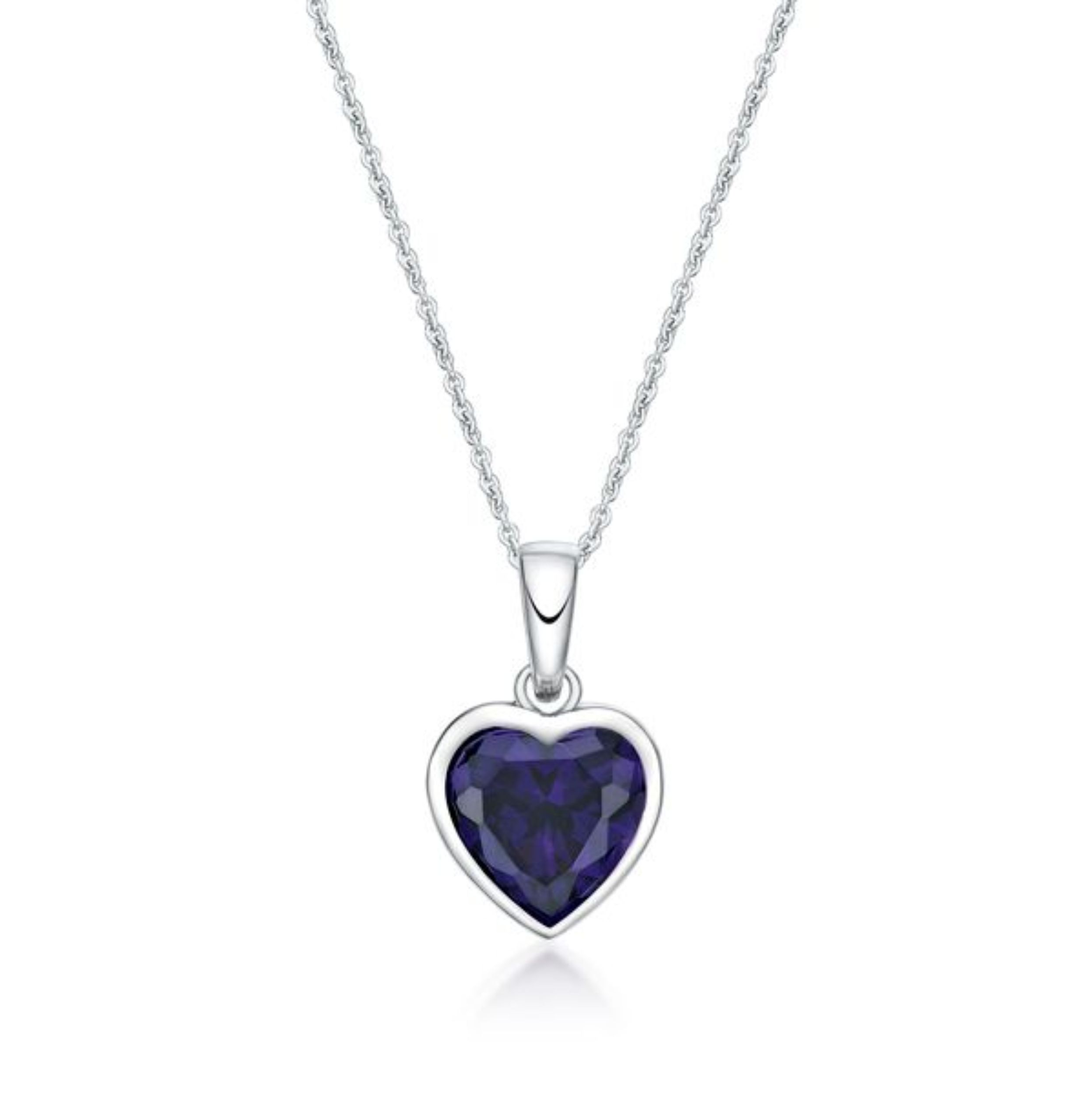 Picture of 8mm PURPLE R/O HEART with chain