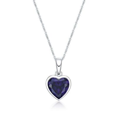 Picture of 8mm PURPLE R/O HEART with chain