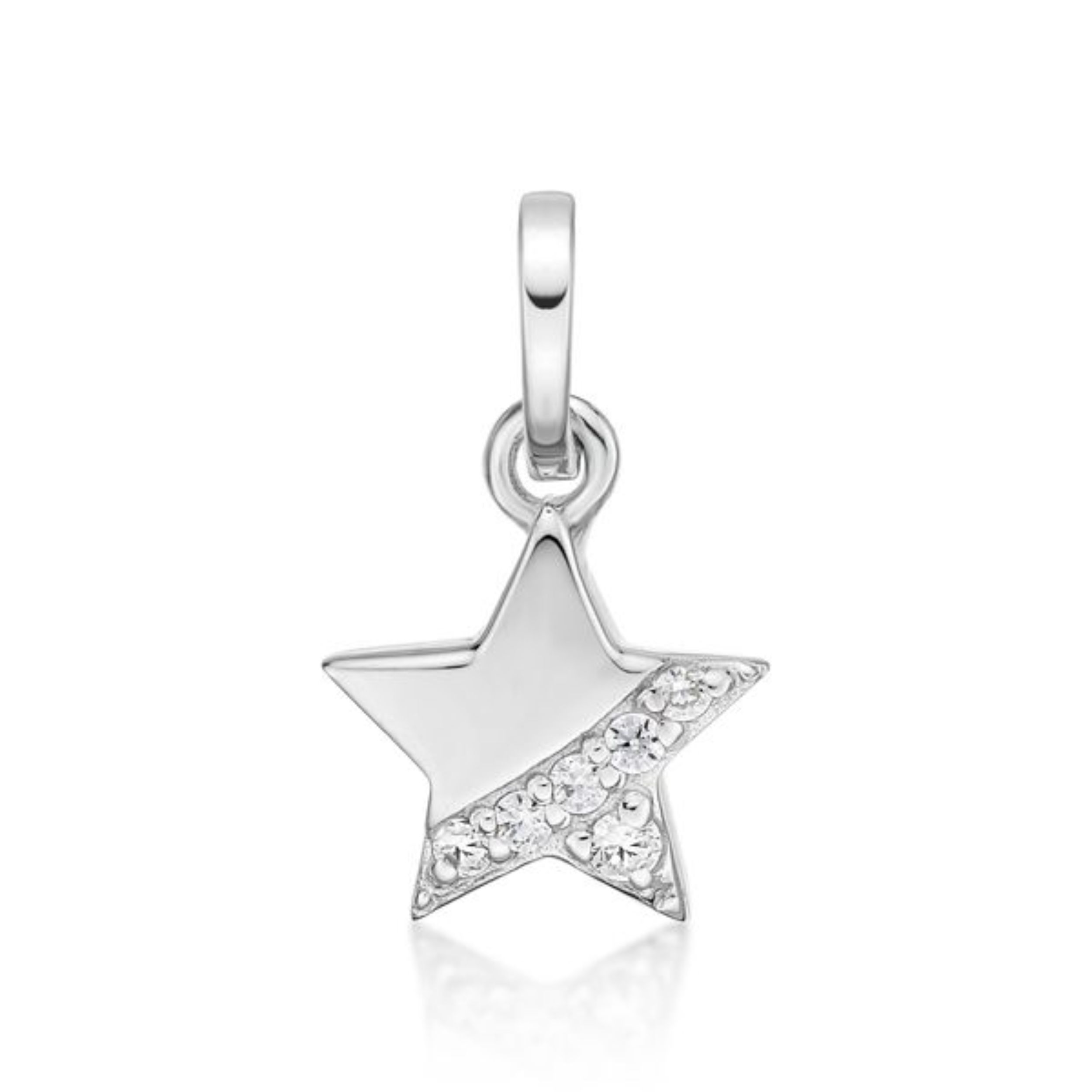 Picture of STAR, PEND WHITE CZ, ALL POL