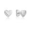 Picture of 2 ROW HEART, STUD EARRINGS