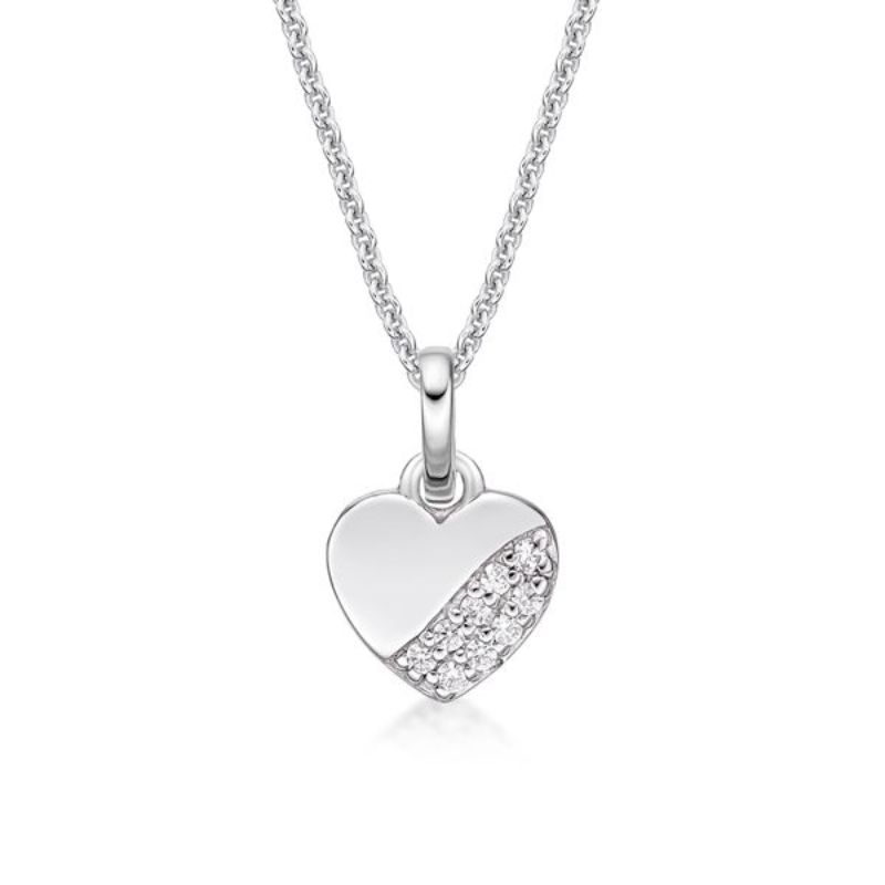 Picture of 2 ROW HEART, PENDANT with CHAIN