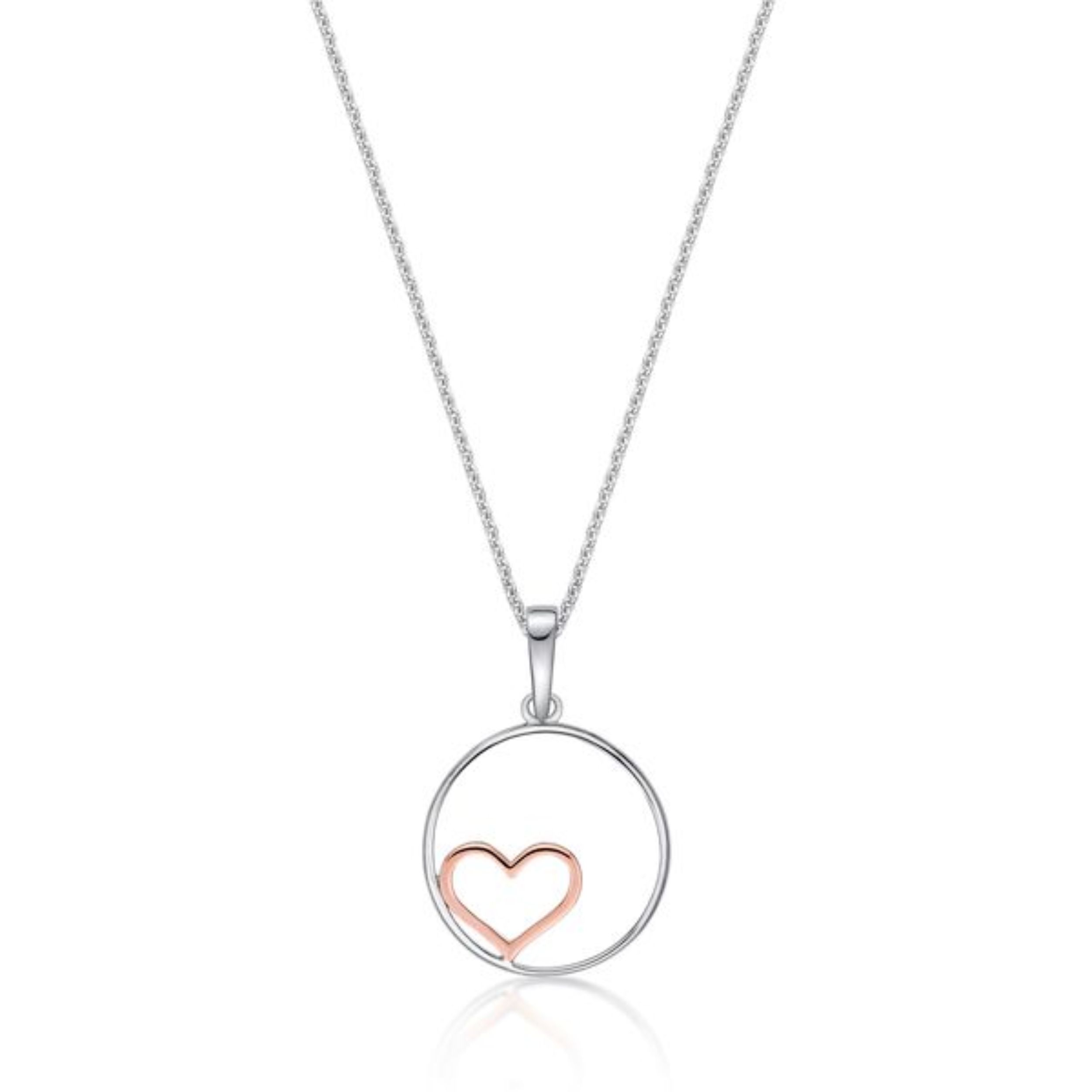Picture of RGP HEART IN CIRCLE PENDANT with CHAIN