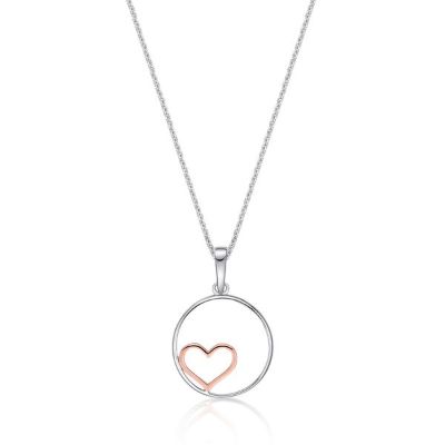 Picture of RGP HEART IN CIRCLE PENDANT with CHAIN