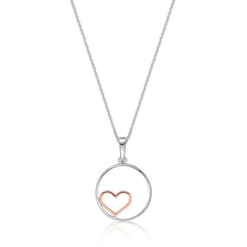 Picture of RGP HEART IN CIRCLE PENDANT with CHAIN