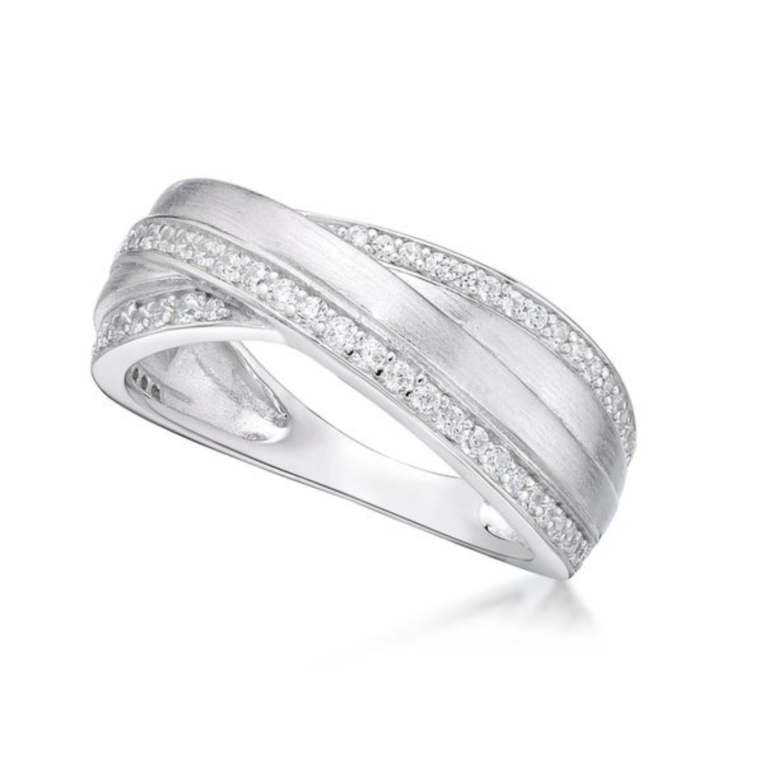 Picture of FINE LINE CROSSOVER POLISH RING