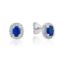 Picture of BLUE OVAL BEZEL CLUSTER CZ