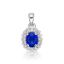 Picture of BLUE OVAL CHANNEL SET CZ