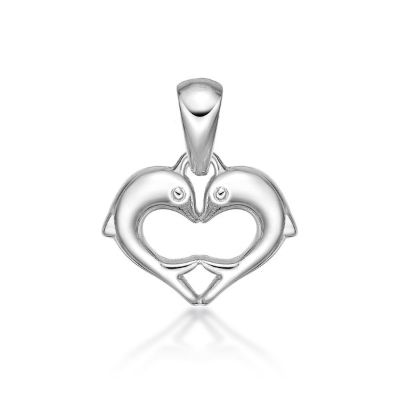 Picture of SMALL 2 DOLPHIN HEART PENDANT